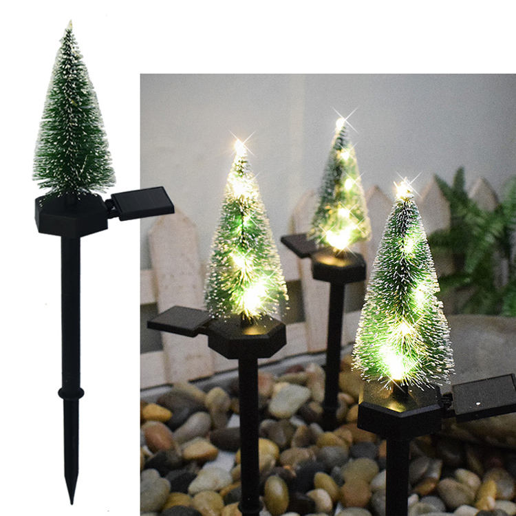 Solar Christmas Decoration Christmas Tree Is Inserted In The Holiday Garden Lawn LED Landscape Lighting