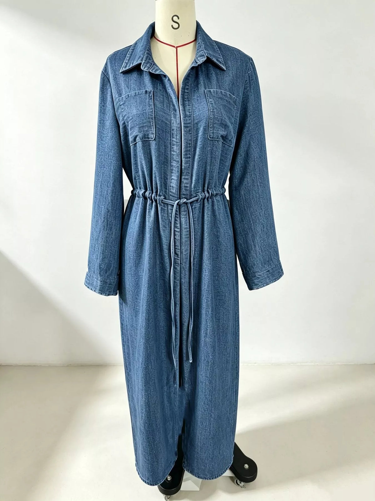 Long-sleeve shirt dress