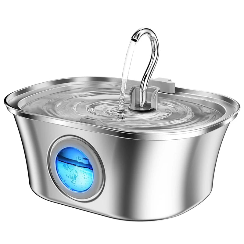 Stainless cat water fountain, 3.2L