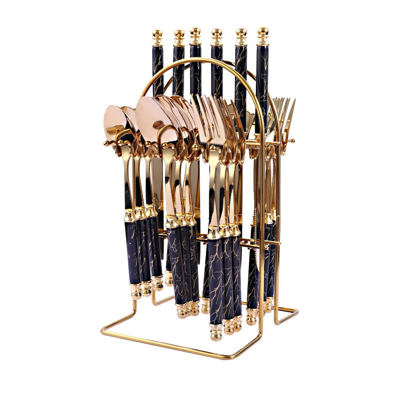 Gold cutlery set