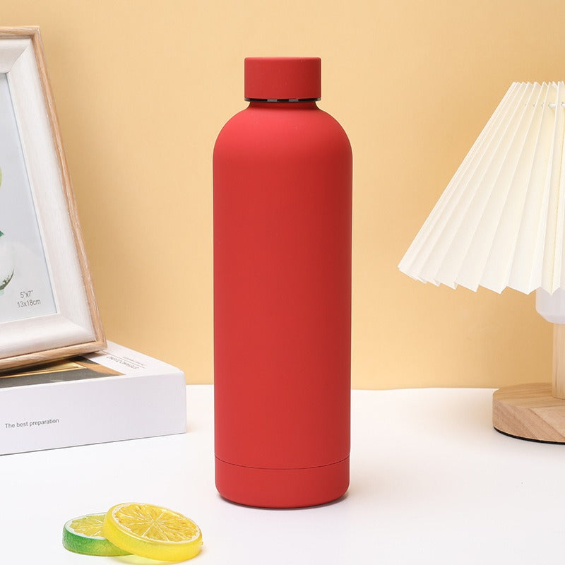 Insulated steel water bottle – red