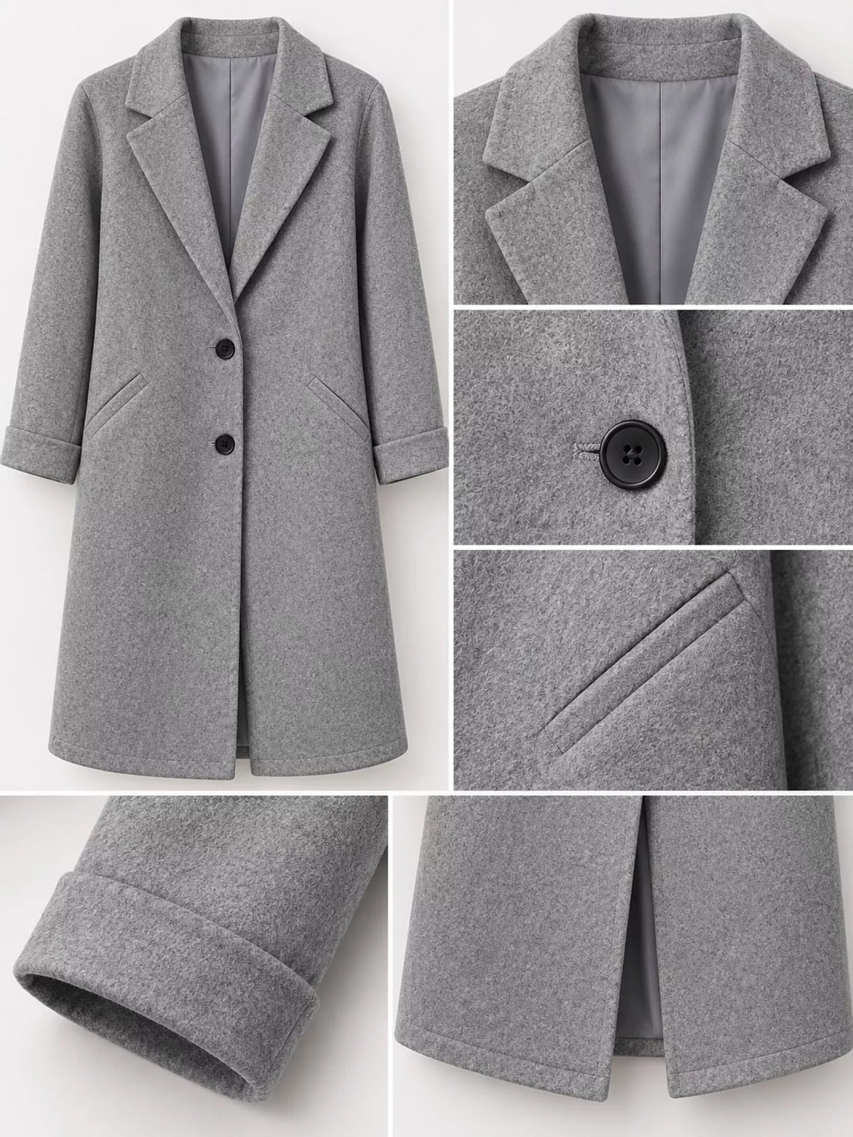 Lapel button coat