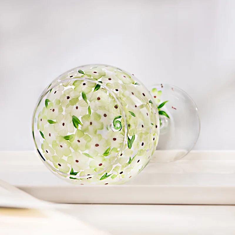 Hand-painted wine glass