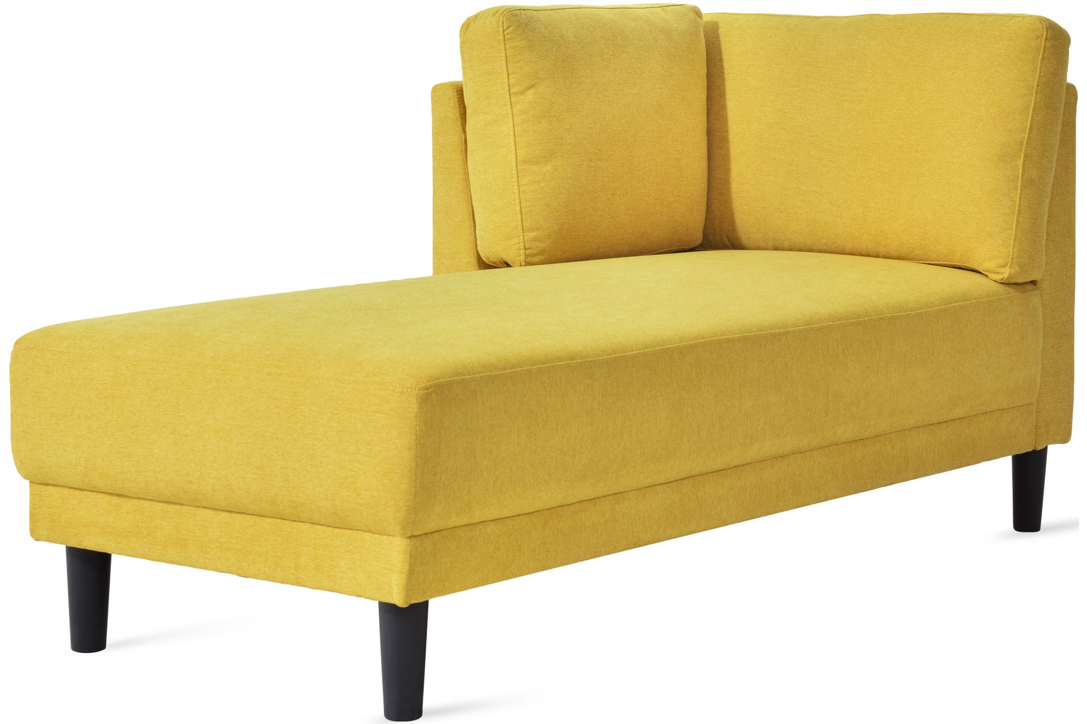 65" Mid-Century Modern Fabric Corner Lounge Chair Upholstered Indoor Chaise Lounge for Bedroom