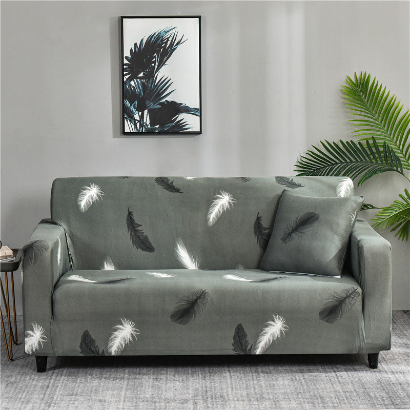 Printed sofa cover with all inclusive sand and elastic sofa cover