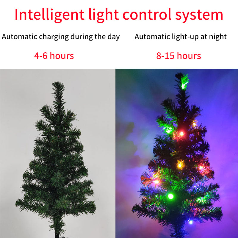 Solar Christmas Tree Lights Ground Insert Lawn LED Color Lights