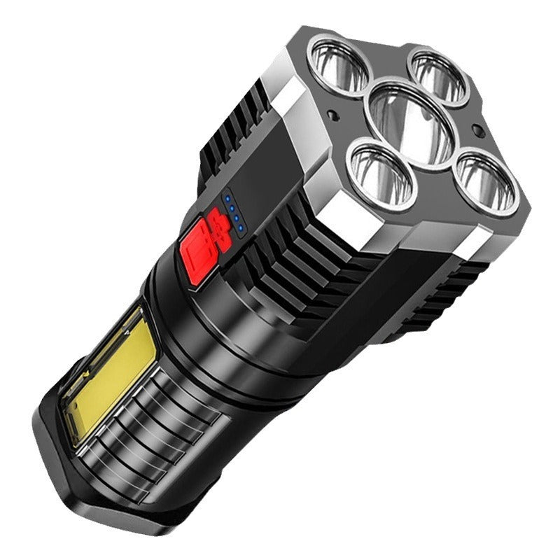 5 Led Flashlight Strong Light Outdoor Portable Cob Side Light Work Light USB Rechargeable Led Flashlight