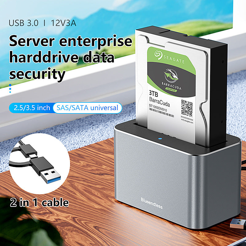 SAS/SATA Universal Hard Disk Base 2.5-3.5-inch 20TB Desktop Type-C Hard Disk Box 3.0