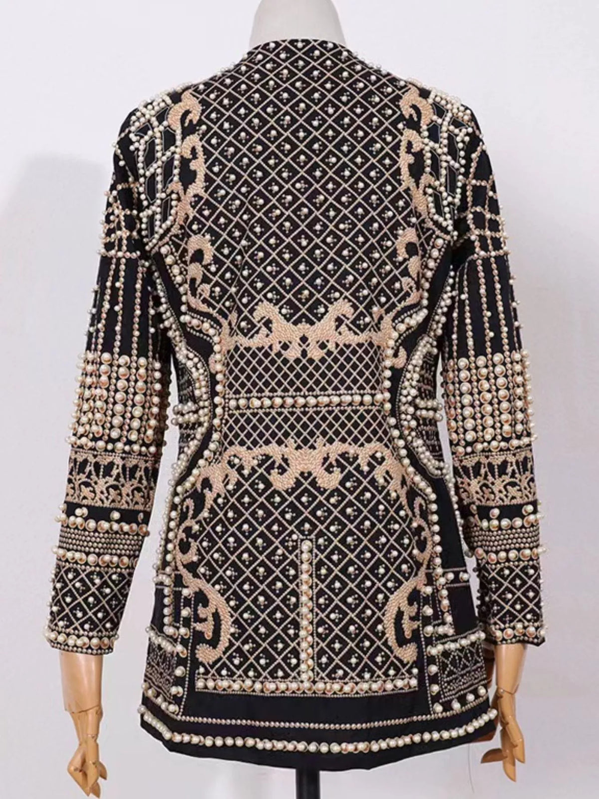 Pearl-button blazer