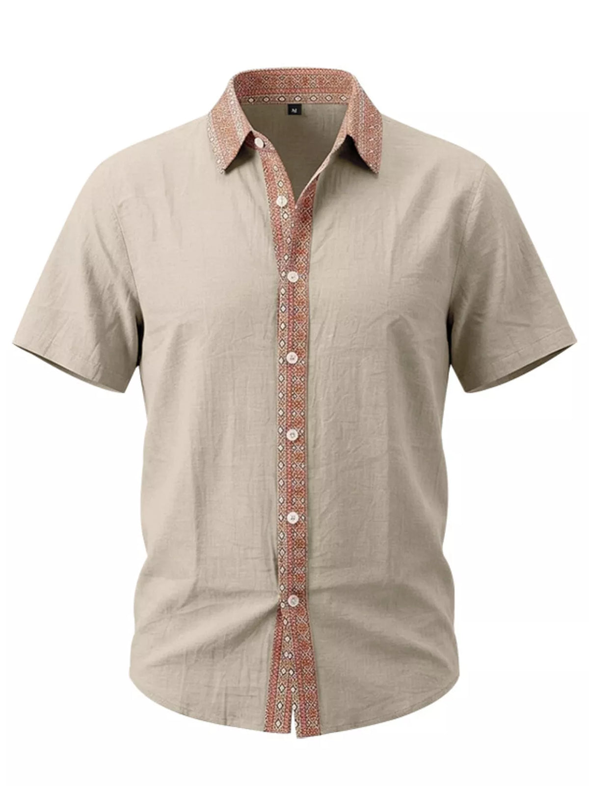 Short-sleeve linen shirt