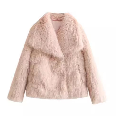 Plush teddy coat – pink
