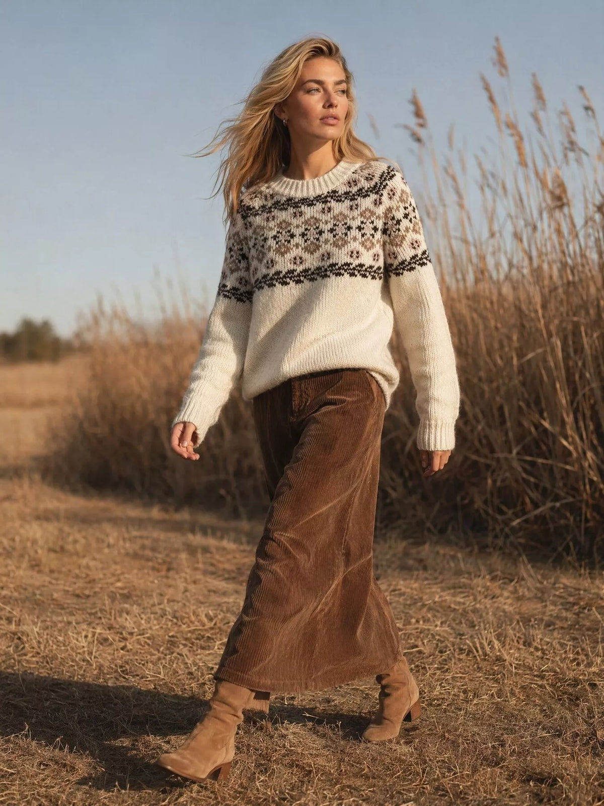 Fair Isle crew sweater
