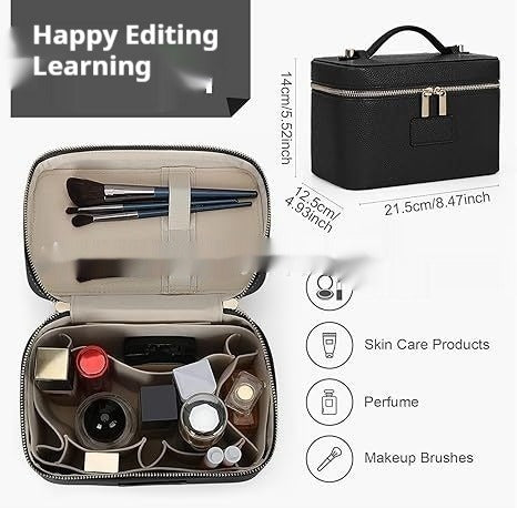 Top-handle vanity case bag