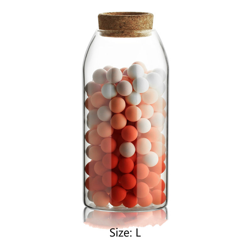 Cork-top glass jars