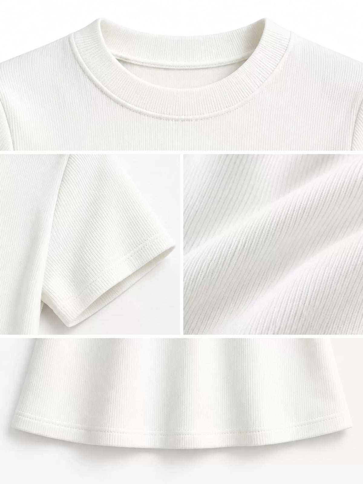 Slim-fit crew neck basic T-shirt