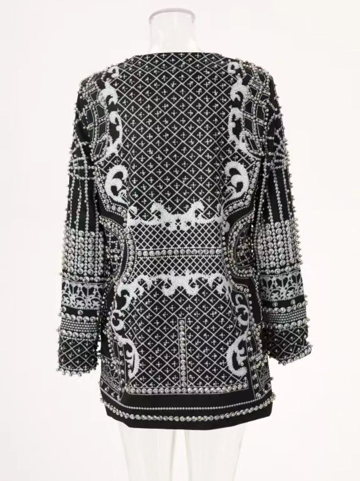 Pearl-button blazer