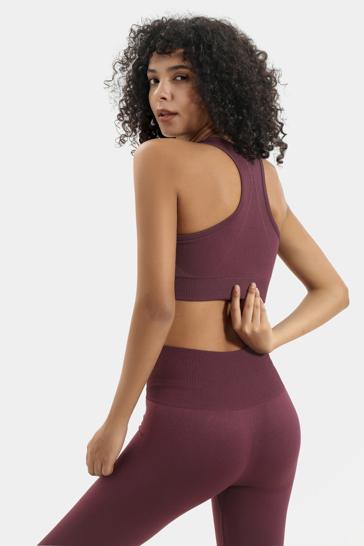 Seamless knit workout set