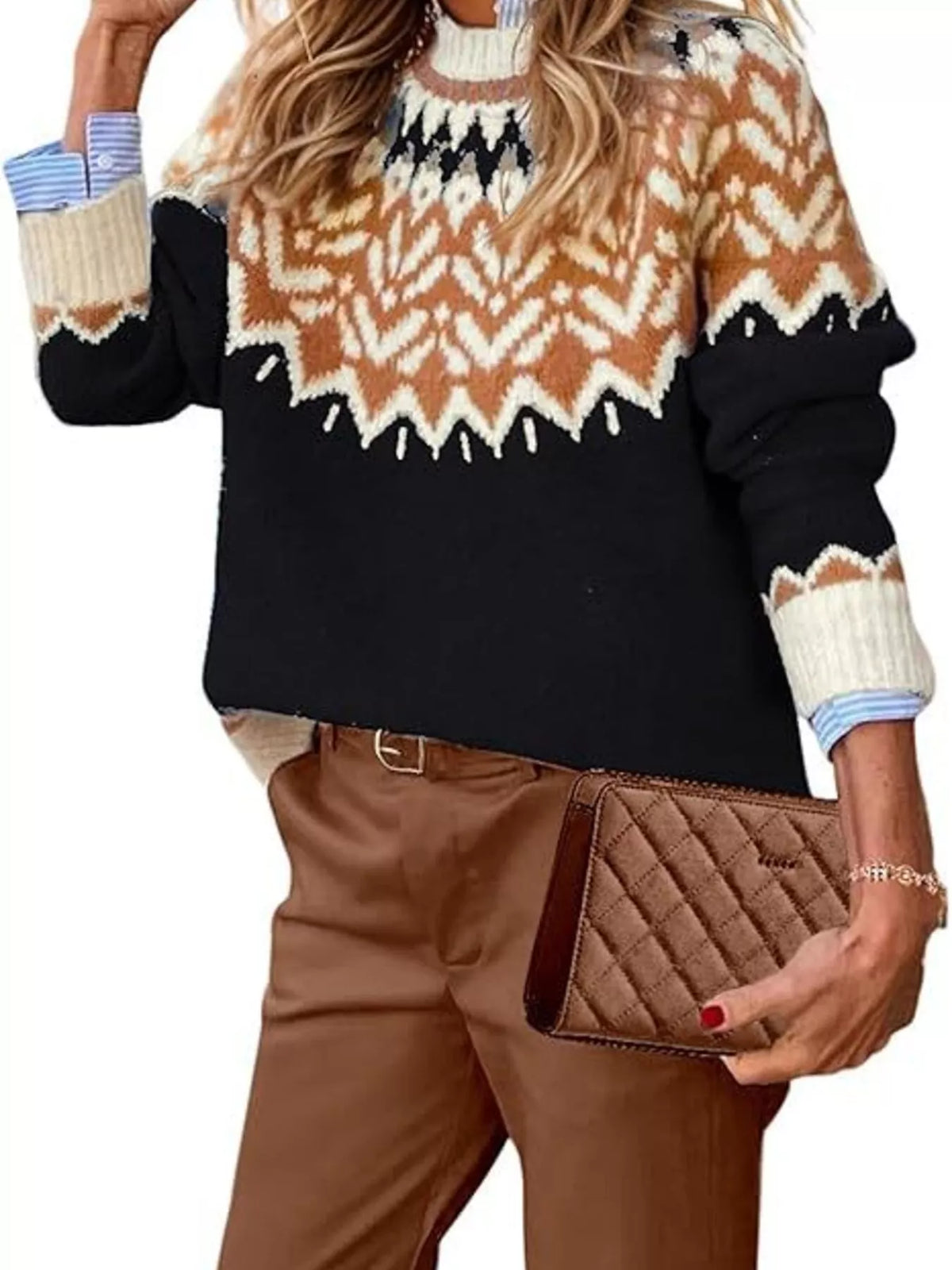 Fair Isle sweater – black