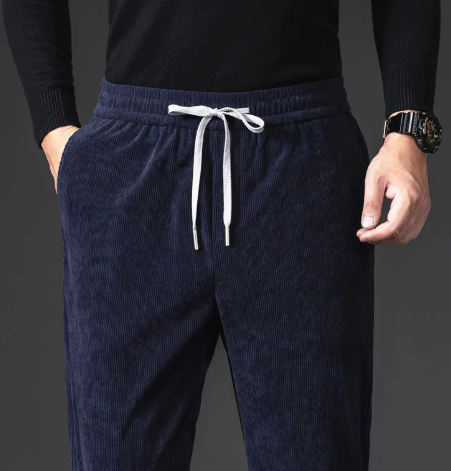 Corduroy drawstring trousers