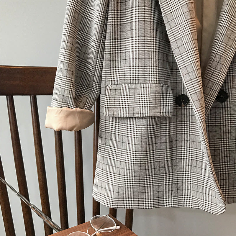 Plaid relaxed blazer