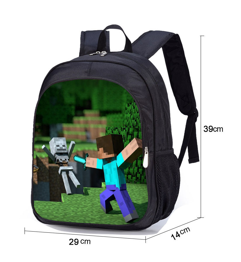 Teenager MineCraft Cartoon Backpack Boy Cartoon School Bags