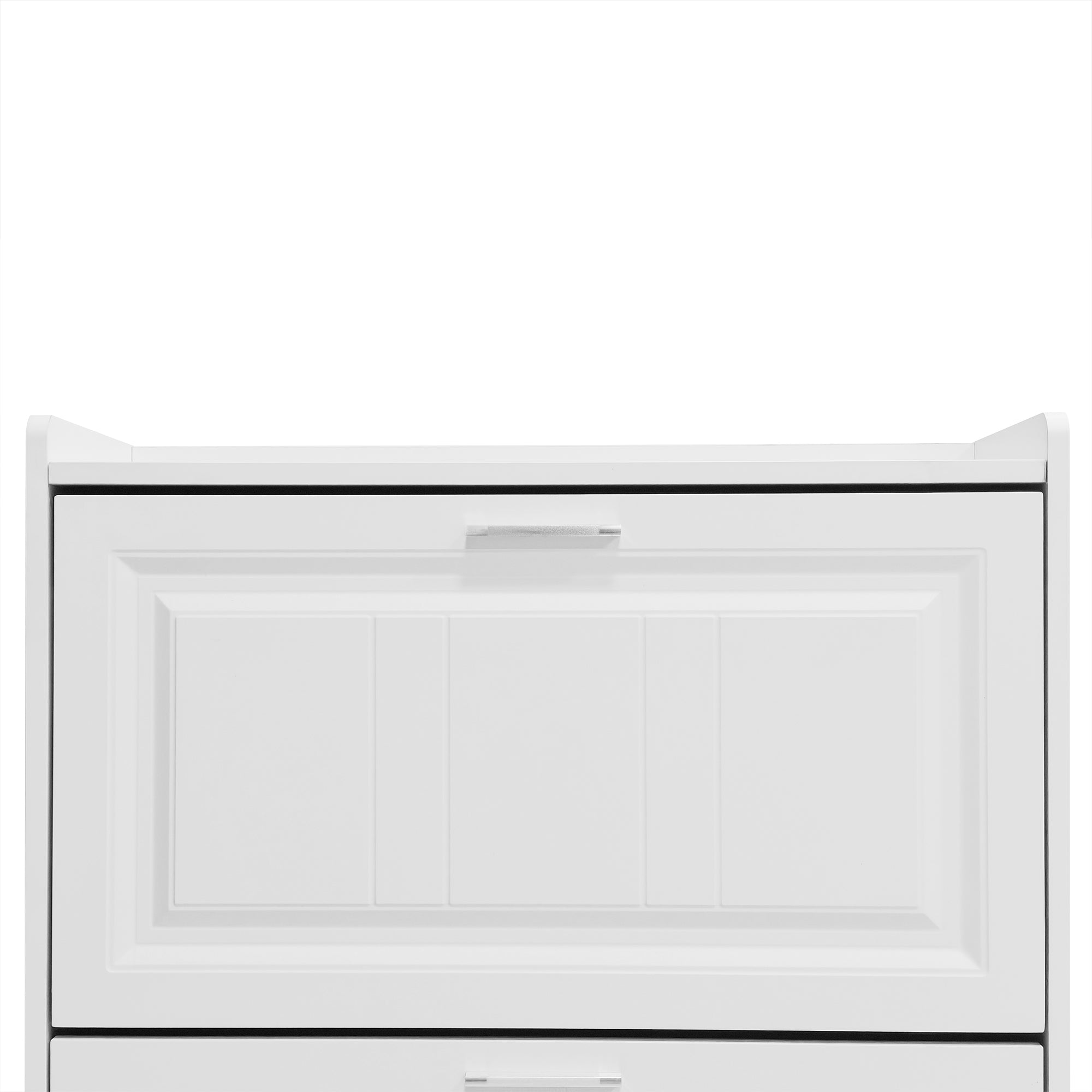 U-Can Shoe Storage Cabinet for Entryway with 3 Flip Drawers, Modern Shoe Organizer Cabinet, Free Standing Shoe Rack White