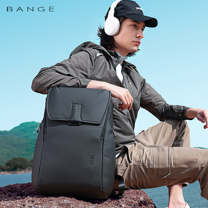 BANGE New Backpack Men's Backpack Schoolbag College Student Business Backpack Men's Computer Backpack
