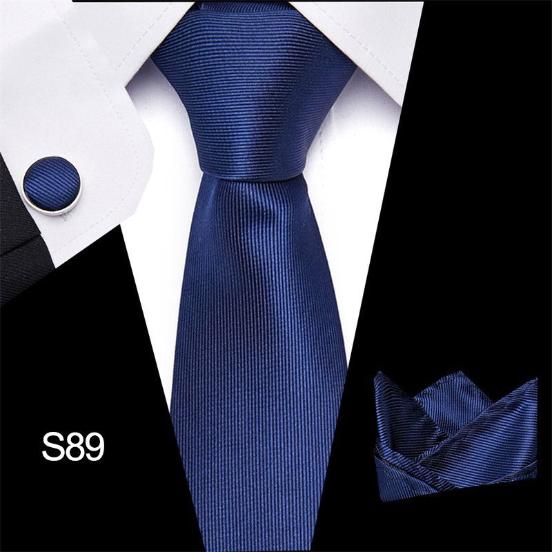 Men's tie three piece set cashew flower series fashion tie