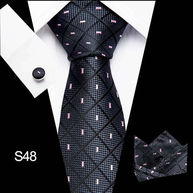 Men's tie three piece set cashew flower series fashion tie