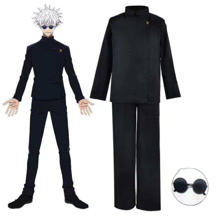 Jujutsu Battle Cosplay Costume Clothing High School Gojo Gojo High School Xia Youjie cosplay Black Uniform