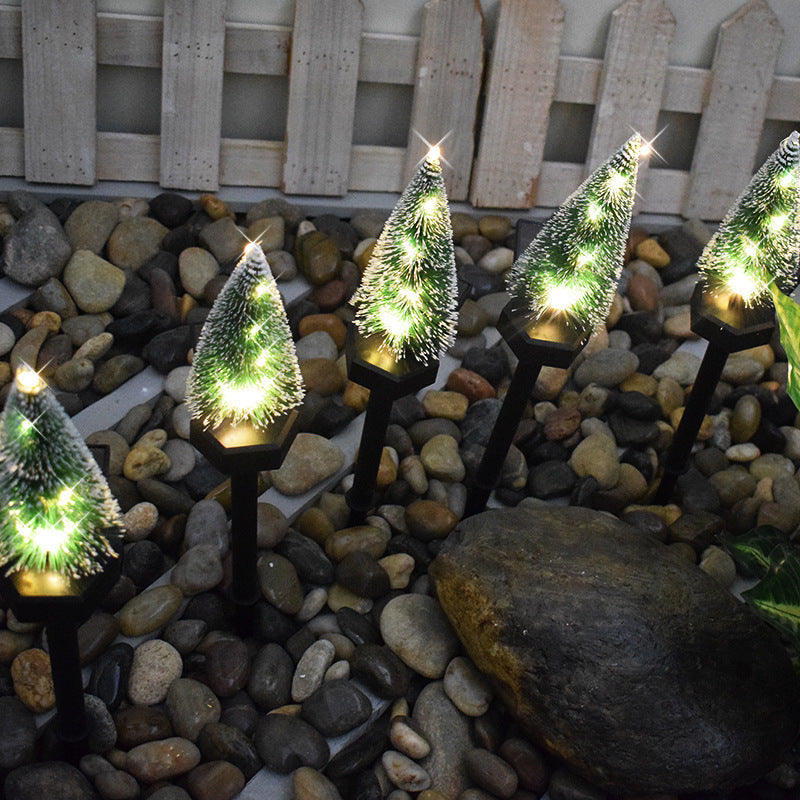 Solar Christmas Decoration Christmas Tree Is Inserted In The Holiday Garden Lawn LED Landscape Lighting