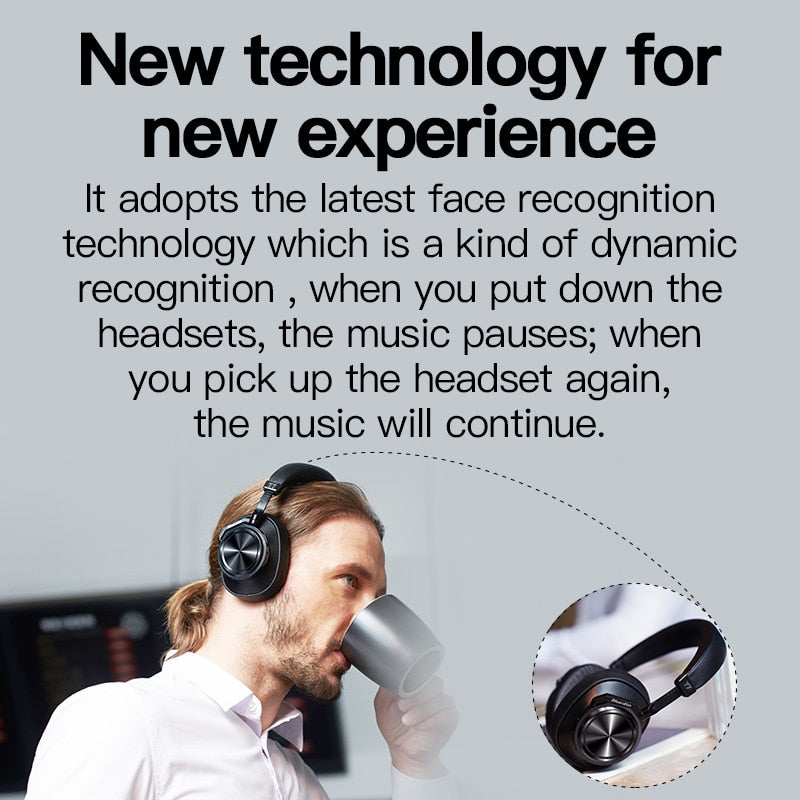 Bluedio T7 Bluetooth Headphones User-defined Active Noise Cancelling Wireless Headset for phones and music with face recognition