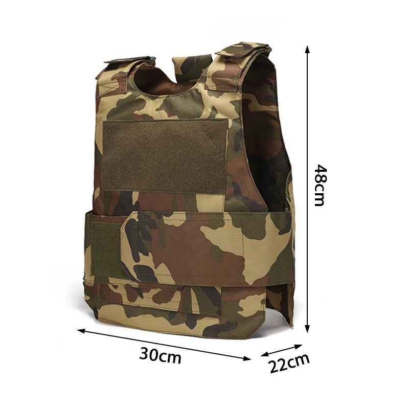 Tactical Army Vest Multi functional Armor Plate Tactical Carrier Vest CP Camo 800D