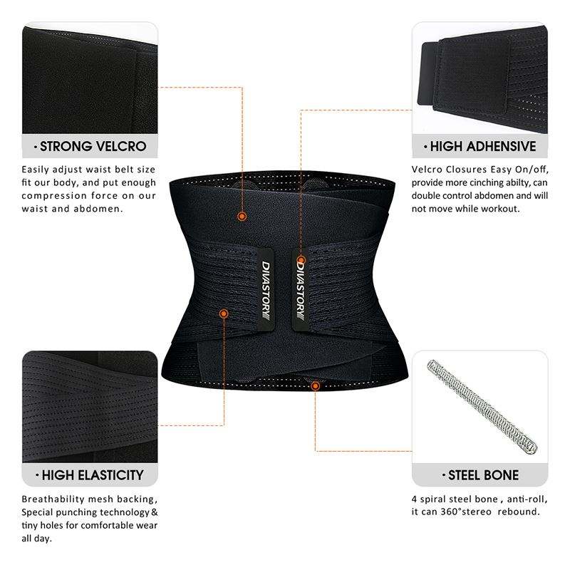 Burvogue Neoprene Sweat Waist Trainer Fitness Belt Thermo Bo