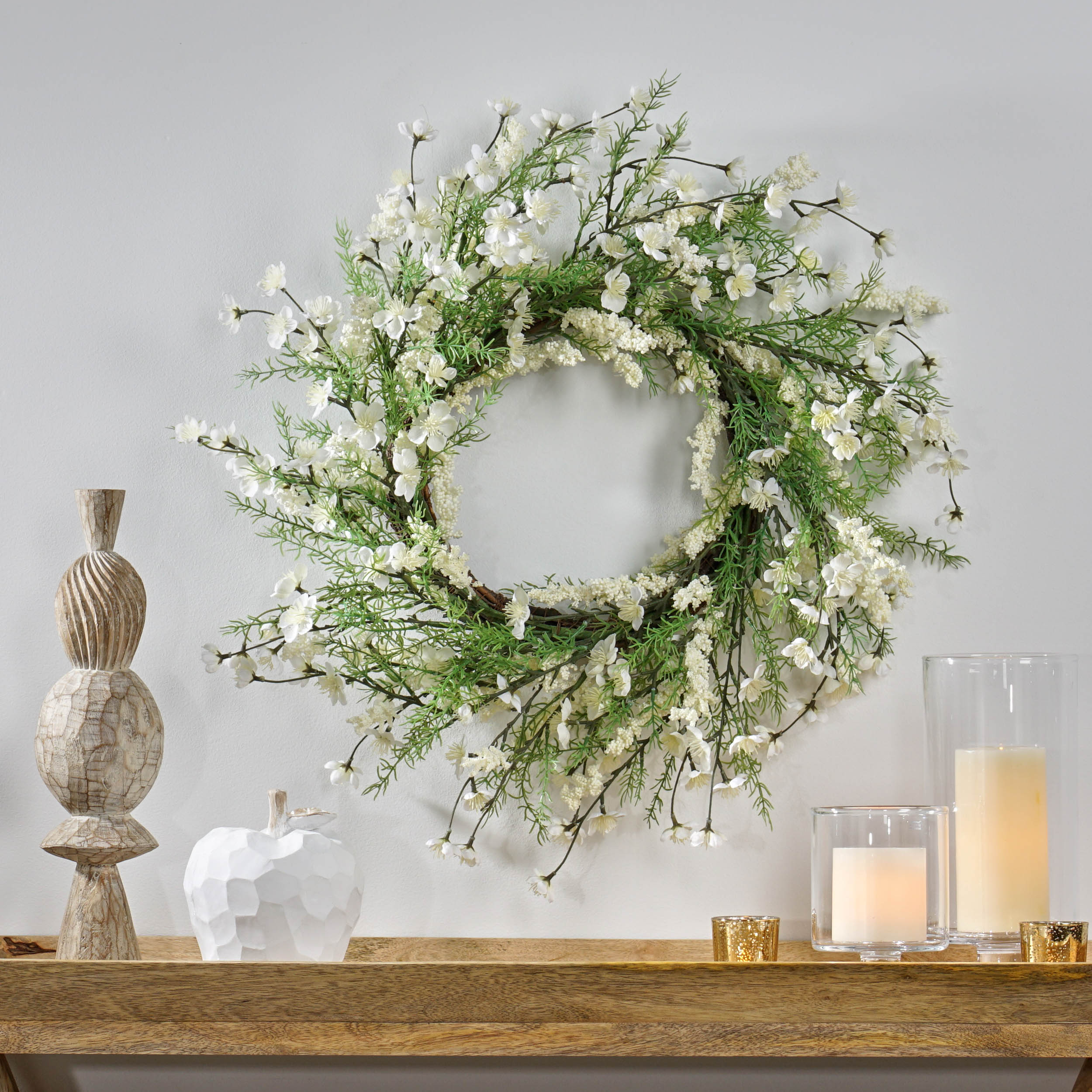 30" Plum Blossom Wreath