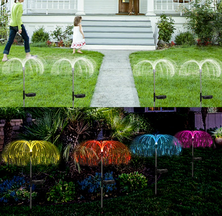 Solar Jellyfish Light Christmas Garden Decoration Light Solar Colorful Firework Automatic Light