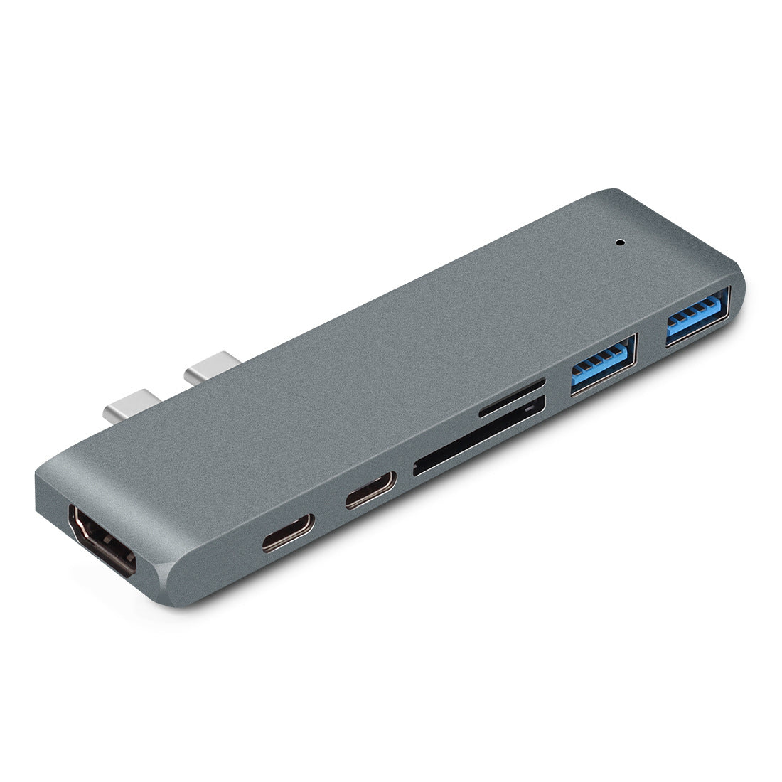 7-in-1 Dual Type-C to HDMI Dock USB 3.0 Hub Converter