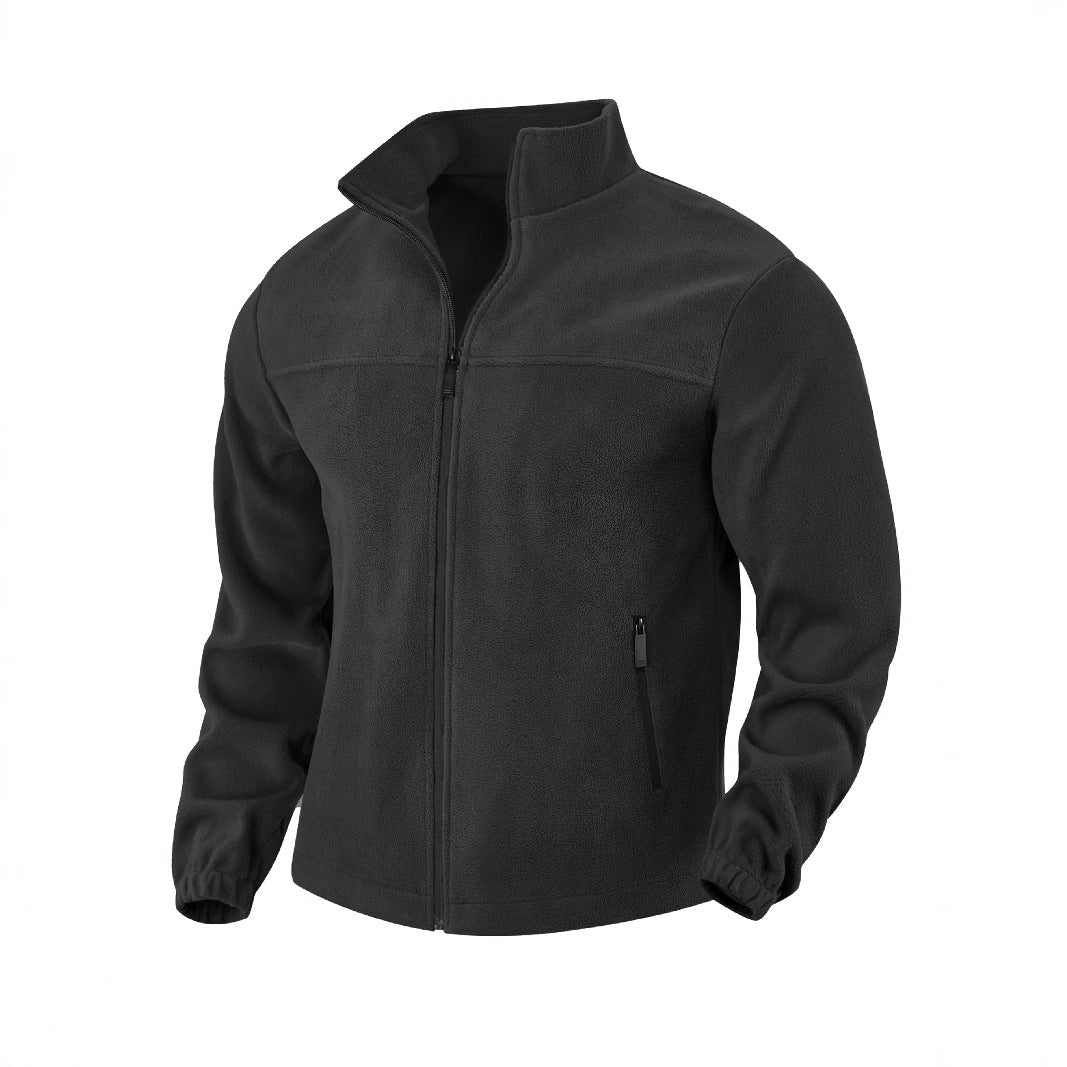Outdoor zipper stand up collar jacket top