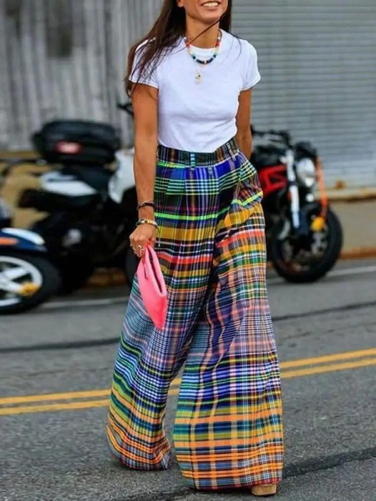 European and American casual new fashionable loose street trend straight leg pants for women