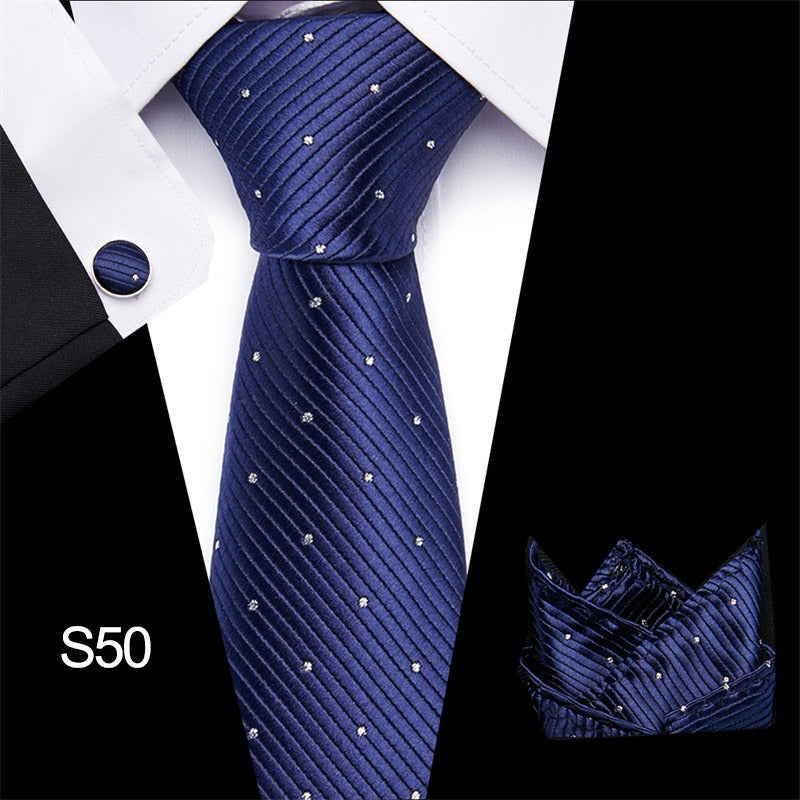 Men's tie three piece set cashew flower series fashion tie