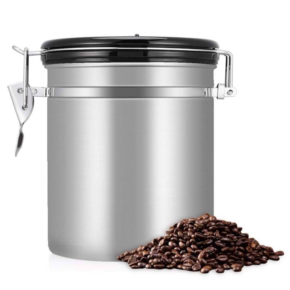 Airtight Coffee Container Storage Canister Set for Coffee Beans Gound 1.5L Tea Container