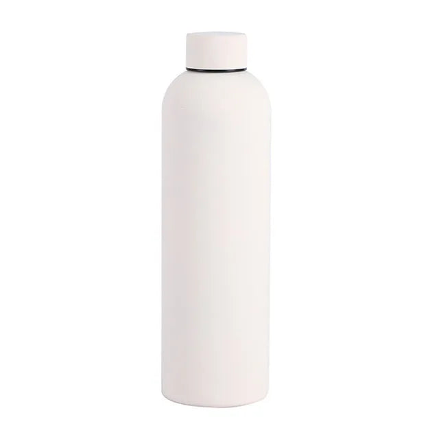 500/750ML Small Mouth Thermos Cup, Outdoor Stainless Steel Bottle, Rubber Paint Sports Kettle, Thickened Double Water Cup