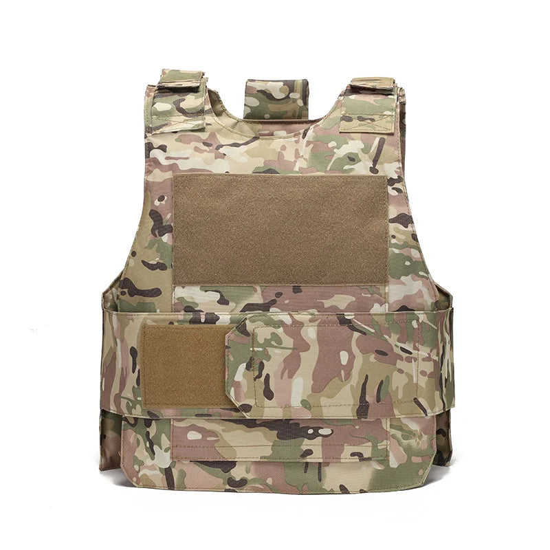 Tactical Army Vest Multi functional Armor Plate Tactical Carrier Vest CP Camo 800D