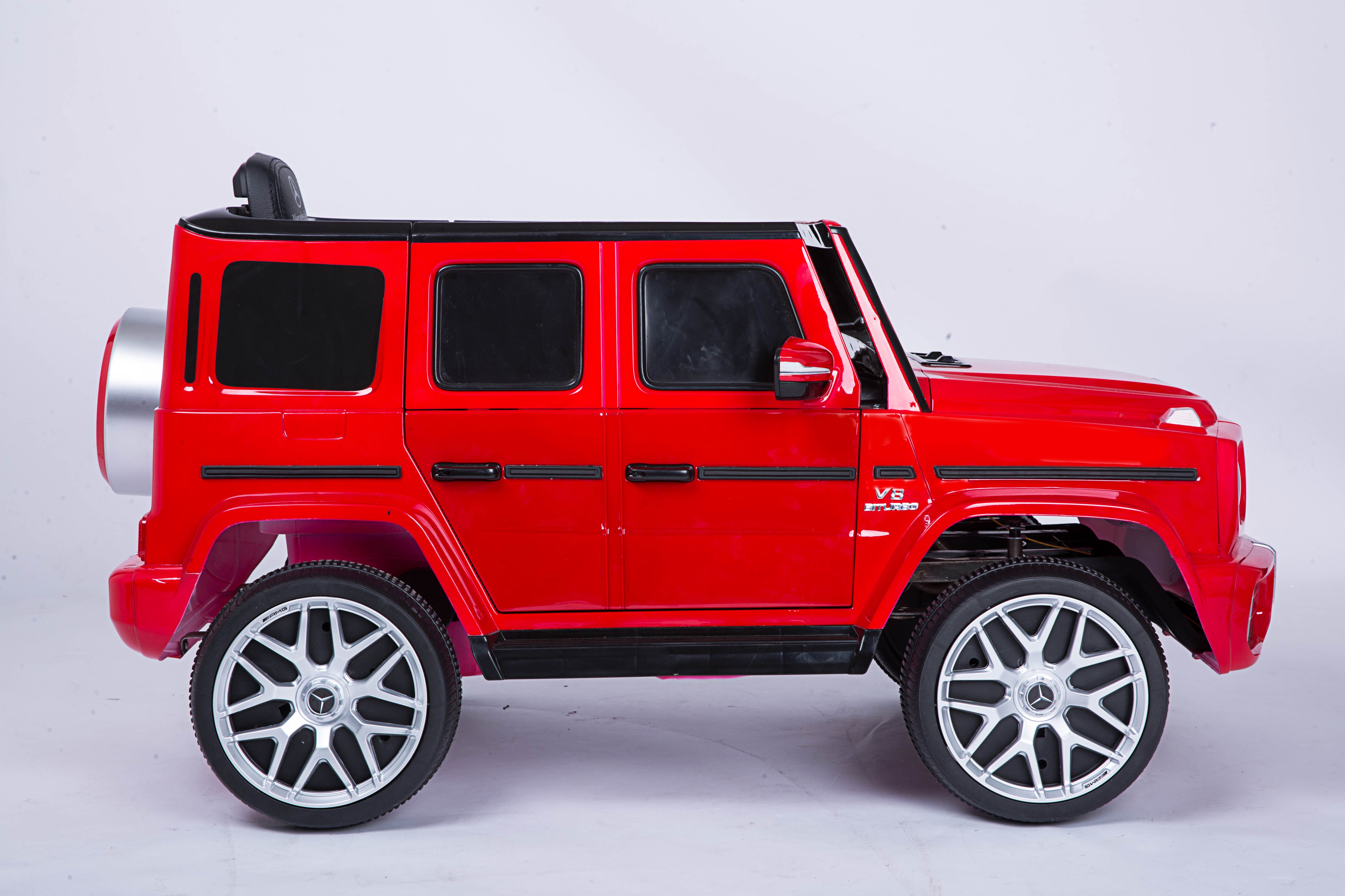 Mercedes Benz G63 Children's Electric Vehicle with Remote Control, 12V Spring Suspension, Safety Lock, and License