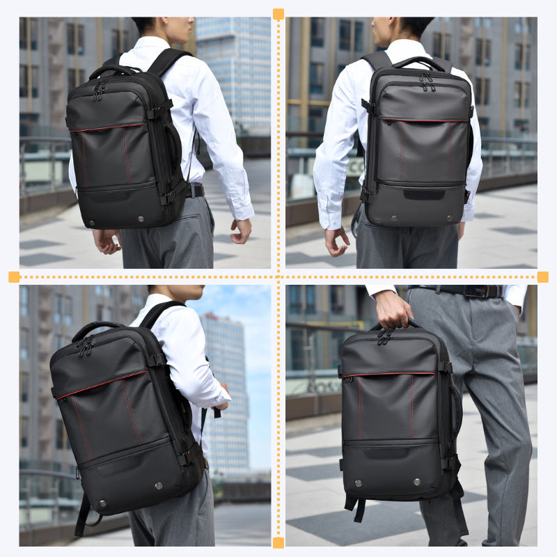 Men's Backpack Business Travel Backpack Large Capacity Expansion Multifunctional Vacuum Compression Backpack for Men