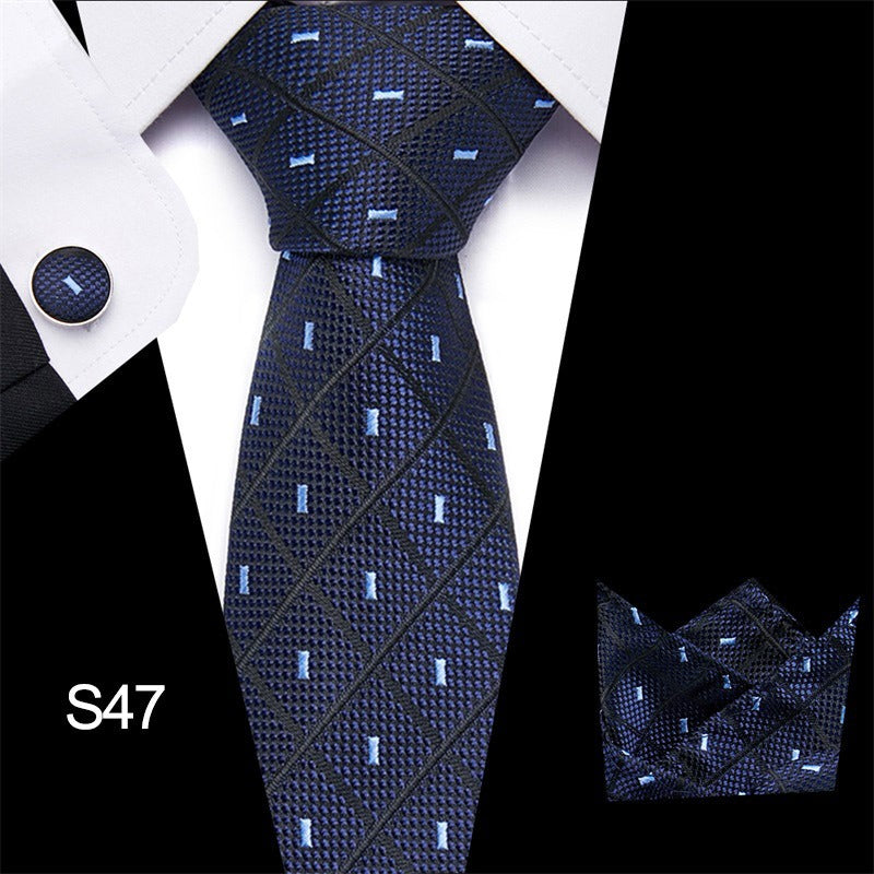 Men's tie three piece set cashew flower series fashion tie