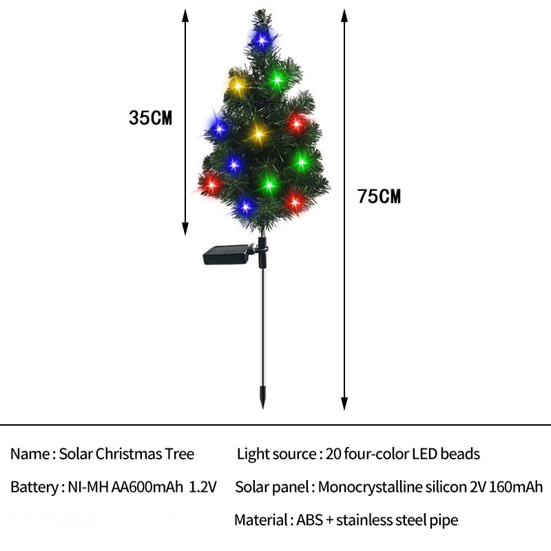 Solar Christmas Tree Lights Ground Insert Lawn LED Color Lights