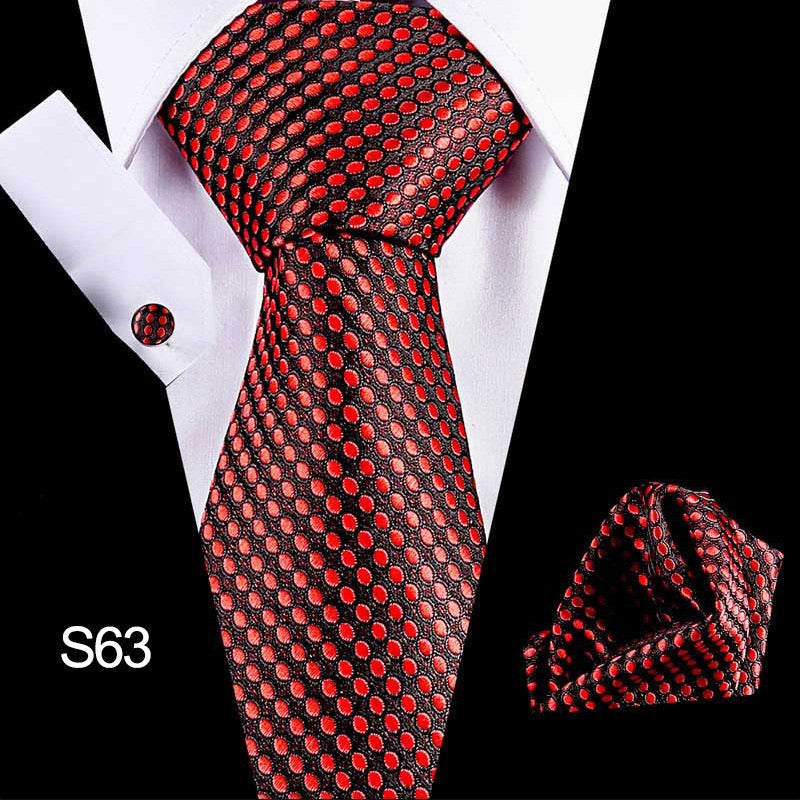 Men's tie three piece set cashew flower series fashion tie