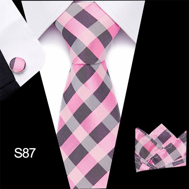 Men's tie three piece set cashew flower series fashion tie