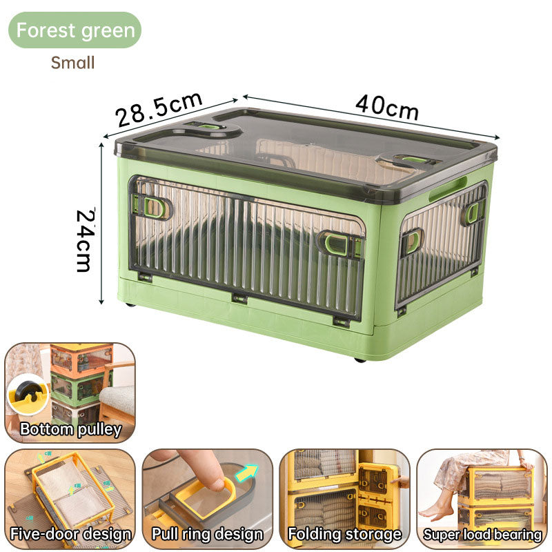 Cabinet clothes clothing quilt storage box household transparent plastic folding box snack toy finishing box